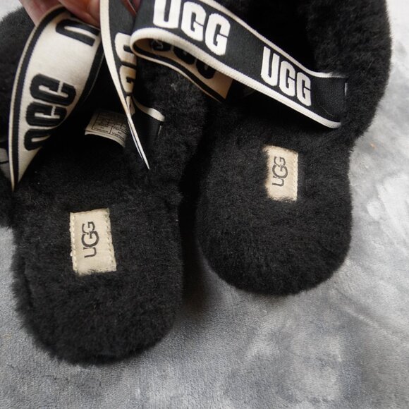 UGG Fluff Yeah Slide Shoes Womens Size 9 Sheepskin Sandal Slippers Fuzzy Cozy - Picture 5 of 9